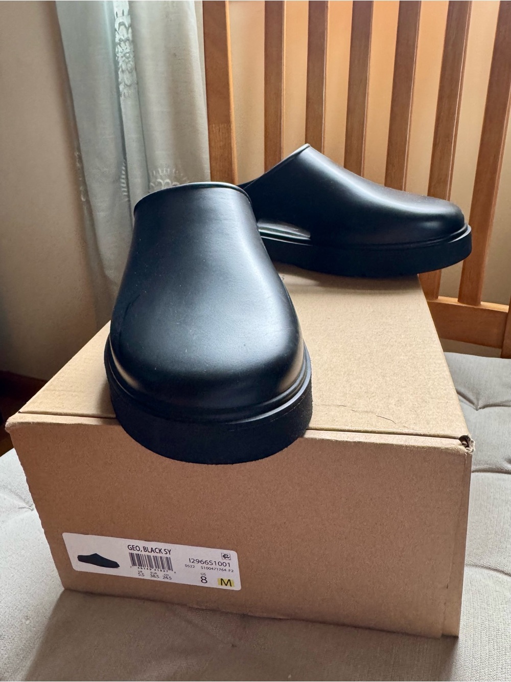 Vince Black Slip-On women rain Clog Shoes